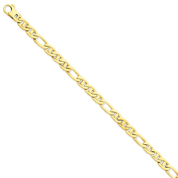 RoseCharm Beautiful Stainless Steel & 18k Gold Foil 8.25in Bracelet 